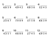 dividing 3 digit by 1 digit numbers worksheets
