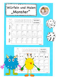 Wurfeln Und Malen Monster Spiel Homeschooling In 2020 Kunst Grundschule Kunstunterricht Grundschule Kunstideen