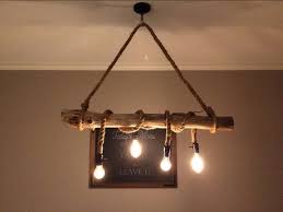 lamp met touw landelijke lampen touw lamp drijfhout lamp