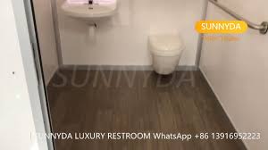 The curved, trough style of the sink allows water to drain out. Toilet Trailer Luxury Toilet Trailer Manufacturer In China