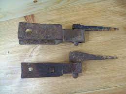 Maybe you would like to learn more about one of these? Antique Hand Forged Farm Gate Hinges 1 Pair Blacksmith Forged Heavy Spike Hinges From The 1870 39 S Gate Hinges Farm Gate Antiques