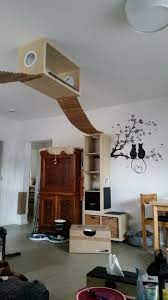 Wie man so etwas selber bauen kann, sogar mit einer art. Katzenspielplatz Selber Gebaut Aus Ikea Kallax Etc Katzen Klettermobel Ikeahack Cats Catwalk Katzen Spielplatz Katzen Wohnungen Katzenhaus