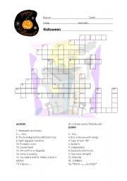 Give these printable crossword puzzles a try and then come back to see how many answers you got correct. Halloween Crossword Puzzle Esl Worksheet By Mayprecious