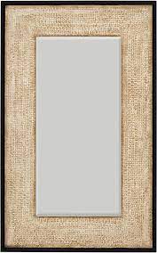 Amazon Com Stone Beam Rustic Woven Frame Mirror 48 H Natural Home Kitchen Mirror Frames Stone Mirror Mirror