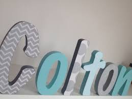 Wooden Letter Boy Nursery 6 Letter Set By Pitterpatterned On Etsy 86 00 Wooden Letters Boy Nursery Wood Letters
