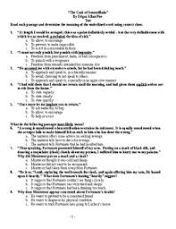 A commentary on a classic poe story 'the cask of amontillado' is one of poe's shorter classic tales. The Cask Of Amontillado Worksheets Teaching Resources Tpt