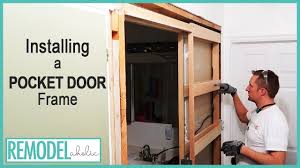 Installing A Pocket Door Frame In An Existing Wall Pocket Door Frame Pocket Doors Pocket Door Installation