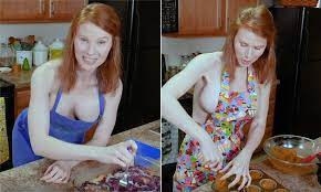 Sexy chef Ruby Day earns thousands a month posting naked cooking videos 