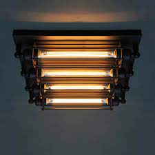 Shop our selection of ceiling lights to brighten your home and make it more beautiful, and you can find everything you want flushmount. 4 Lights Industrial Steampunk Flush Mount Ceiling Light Vintage Loft Ceiling Lamp