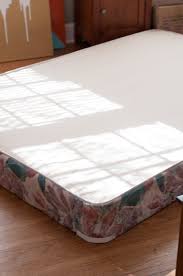 Try This Diy Project Turn An Old Box Spring Mattress Into Stand Alone Bed Frame Box Spring Bed Frame Diy Mattress Box Spring Bed