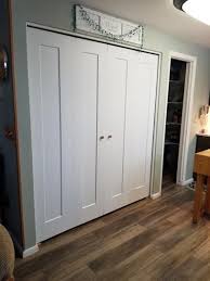 This door has a woodgrain surface with a modified cove and bead sticking profile. Masonite 24 In X 80 In Winslow 4 Panel Primed White Hollow Core Composite Bi Fold Interior Door 83182 The Home Doors Interior Paneling Tall Cabinet Storage