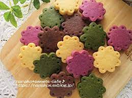 お花のクッキー４種 nanako sweets cafe ヘルシースイーツ クッキー 料理 レシピ