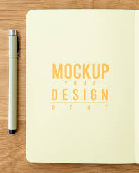 Blank Plain Yellow Notebook Page With A Pen Mockup Free Image By Rawpixel Com Kutthaleeyo In 2020 Mockup Free Mockup Psd