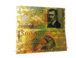 Bancnote Placate Foita Aur 24k Gold Colectie 100 Lei Euro Dolari Deva Olx Ro