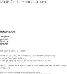 Vorlage für einreichung der unterlagen an eine versicherung. Abwicklung Von Transportschaden Pdf Free Download