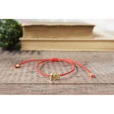 Red String Bracelet Gold Plated Elephant Bead Kabbalah Red String Of Fate