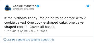 Sie macht euch nur arm. Looks Like Cookie Monster Has A Twitter Account And Here Are 25 Of His Most Hilarious Tweets Bored Panda