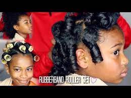 How To Rubber Band Roller Set On Natural Hair Revive Old Twist Out Kid Friendly Youtube Natural Hair Twist Out Diy Hairstyles Natural Hair Styles