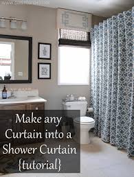 Make Any Curtain Into A Shower Curtain Home Diy Tall Shower Curtains Curtains