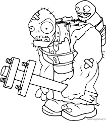 Download and print these free printable zombie coloring pages for free. Plants Vs Zombies Coloring Pages Coloringall