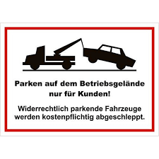 Find the perfect parken schild stock photos and editorial news pictures from getty images. Hinweis Schild Parken Auf Dem Betriebsgelande Nur Fur Kunden 12 90