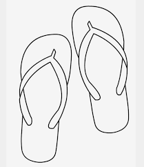 100% free coloring page of flip flops. File Flops Flip Flop Craft Black And White Flip Flops Colouring Pages