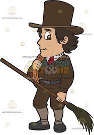 A Young Male Chimney Sweep Chimney Sweep White Shirt Dress Grey Shoes