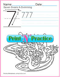 Here, we have seven beautiful swans swimming on the water. 12 Christmas Math Worksheets The Twelve Days Of Christmas Song