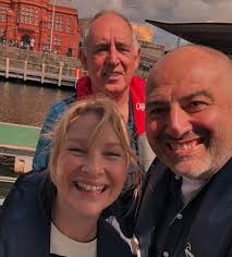Wynne Evans First day filming All at Sea with the lush Joanna Page and our  Captain Wayne. Looking forward to it! Great casting!