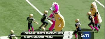 Well this is what it's like. Ot Football Kids Getting Worked By Mascots Gifs Page 3 Tigerdroppings Com