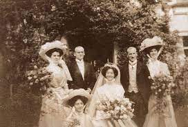 Wedding Of Hilda Mary Dolly Grylls To Douglas Wood 20 September 1908 Old Wedding Photos Vintage Bride Vintage Bridal