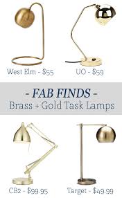 There are 1885 gold desk lamp for sale on etsy, and they cost €65.18 on average. Fab Finds Brass Gold Task Lamps K Sarah Designs