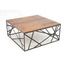 773400 Table Basse Metal Fer Forge Et Bois 90x90cm Table Basse Bois Metal Table Basse Bois Table Basse Metal