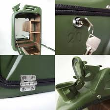 Cabinets Made Out Of Recycled Jerry Can By Danish Fuel Recyclart Jerry Can Jerry Can Mini Bar Canning