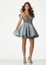 Gri Kisa Abiye Elbise Modeli Cocktail Gowns Beaded Party Dress Backless Cocktail Dress