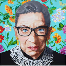 RBG by Ashley Longshore Art. • “The decision whether or not to bear a child  is central to a woman's life, to her well-being and dignity. … When  government controls that decision