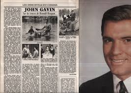 Coupure de presse Clipping 1982 John Gavin (4 pages)