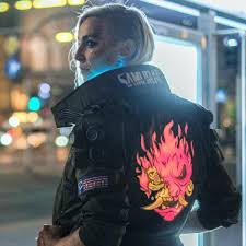 Yellow, style, gun, weapons, haircut, jacket, cyberpunk, character. Great Cyberpunk 2077 Jacket Designed Using 3d Printed Collar And Led Lighting Hackster Io