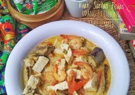 Resep perkedel oncom gurih dan empuk. Resep Kuah Santan Pedas Udang 3 T Terong Tahu Tempe Yang Bisa Manjain Lidah Resep Us