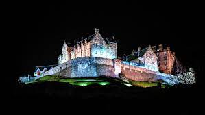 Edinburgh castle is a historic castle in edinburgh, scotland.it stands on castle rock, which has been occupied by humans since at least the iron age, although the nature of the early settlement is unclear.there has been a royal castle on the rock since at least the reign of david i in the 12th century, and the site continued at times to be a royal residence until 1633. Scotland General Edinburgh Castle By Night Edinburgh Castle Scotland Castles Edinburgh Sights