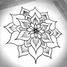 Adorned Tattoo Easy Flower Drawings Mandala Drawing Art Inspiration Drawing