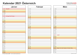 Urlaubsplaner software zur verwaltung von urlaub und krankheitstagen. Kalender 2021 Osterreich Zum Ausdrucken Als Pdf