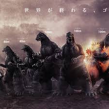 Artstation 1954 2019 Godzilla Size Chart Noger Chen