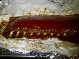 Oven Baby Back Ribs 2 5 Hours Cook Time In A 300 Degree Oven 5 Mins Under Broiler High These Turn Out Baby Back Ribs Stuffed Peppers Spicy Brown Mustard