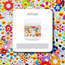 お花第1 2世代適用airpods2シール サンフラワー向日葵おしゃれブランド風ワイヤレス充電かわいいヒマワリ デザインステッカー花柄インスタ映えairpodsスキンシール村上隆 花エアーポッズ シール ステッカー シール ステッカー シール