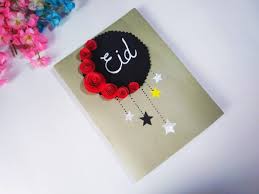 How to make 5 different easy eid cards materials used5 coloured mini card papers glue paint brust pencilglittercoloured stones shiny paper why not be creativ. Pin On Diy Card