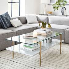 Mid Century Art Display Coffee Table Marble West Elm In 2020 Table Decor Living Room Display Coffee Table Coffee Table