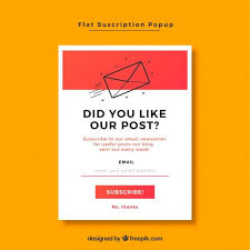 Download Subscription Pop Up With Flat Design For Free In 2020 Ad Creative Pop Up Flat Design