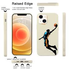 Idocolors Basketball Player Phone Case Compatible with iPhone 11,White  Liquid Silicone Sports Printed Case,Soft Gel Rubber Full-Body Protective  Microfiber Lining Shockproof Cover : Cell Phones & Accessories