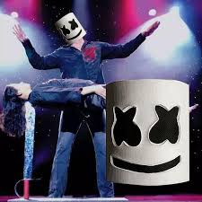 Josh bernstein and wife face divorce? Led Light Up Dj Marshmello Helmet Latex Mask Costume For Music Festival Disco Bar Party Fans Props Purple Hats Toys Games